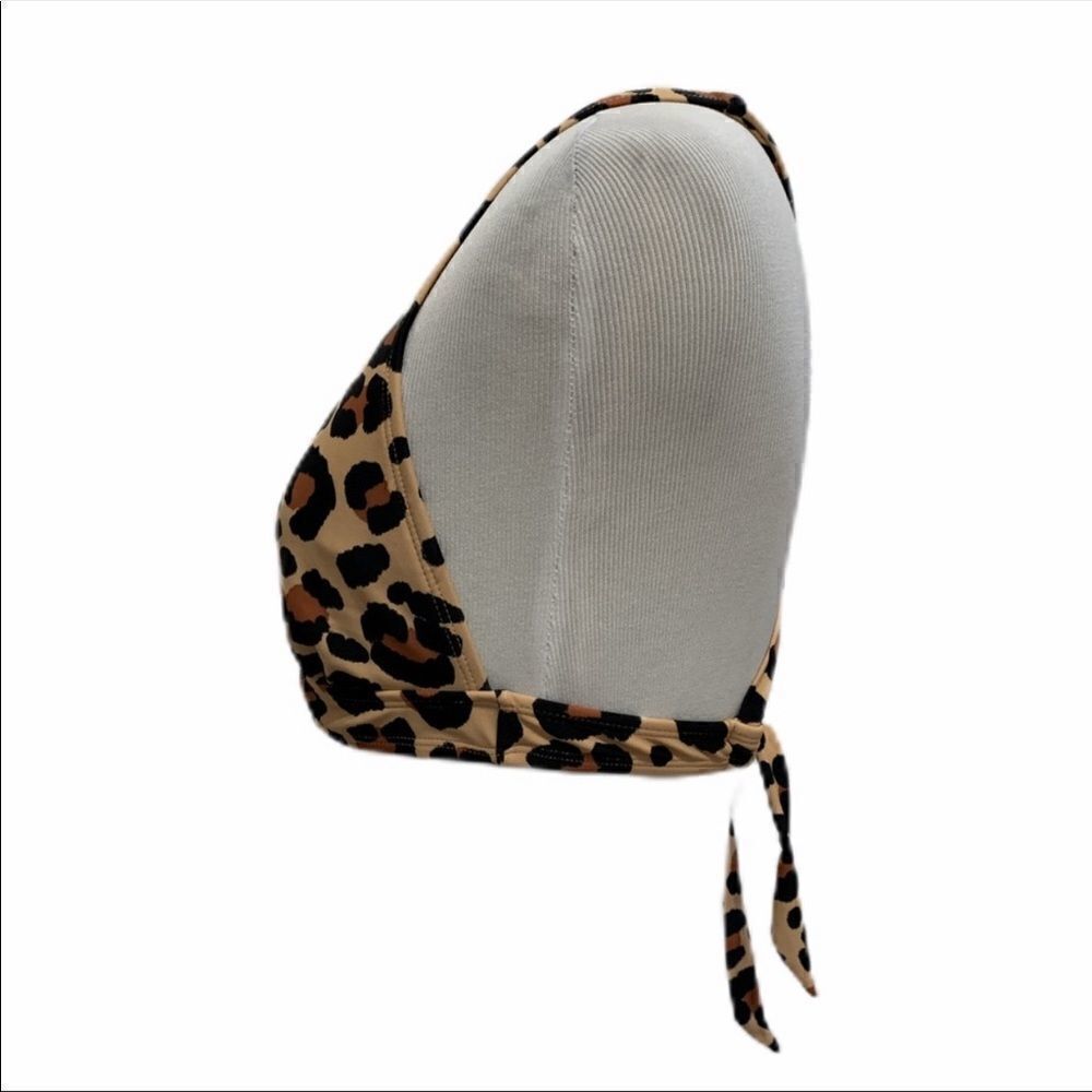 Xhilaration Leopard Tie Back Triangle Bikini Top - Picture 5 of 8